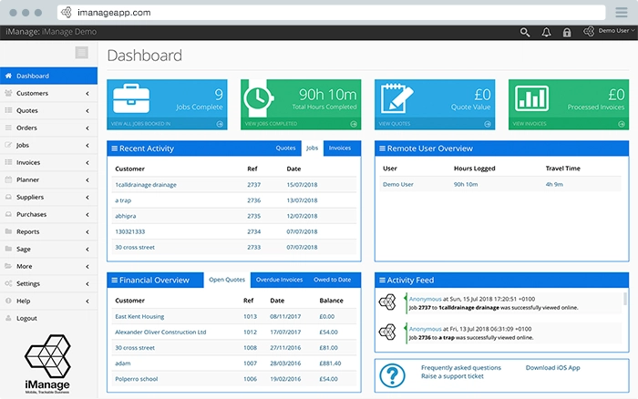 The Onsite Pro service business dashboard